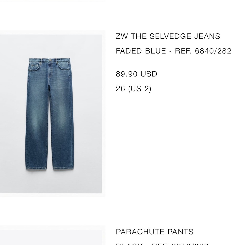 ZARA JEANS LOW RISE